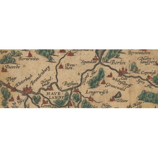 Ortelius-Karte  Brandenburg aus dem Jahr 1588