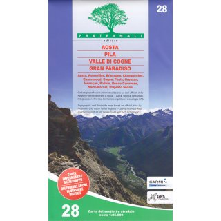 28 Aosta/Pila/Valle de Cogne/Gran Paradiso  1:25.000
