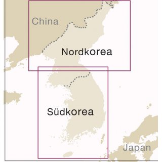Korea, Nord und Süd 1:700.000