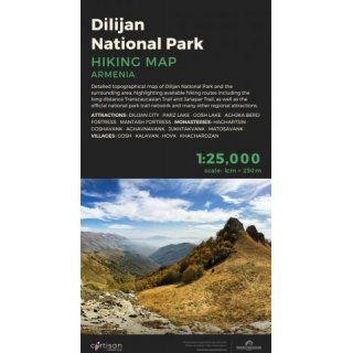 Dilijan Nationalpark Wanderkarte