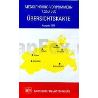 Übersichtskarte Mecklenburg-Vorpommern 1:250.00
