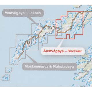 Lofoten: Austvågøya - Svolvær 1:30.000
