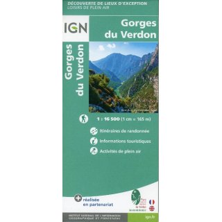 Gorges du Verdon - Topographische Wanderkarte Frankreich 1:16.500