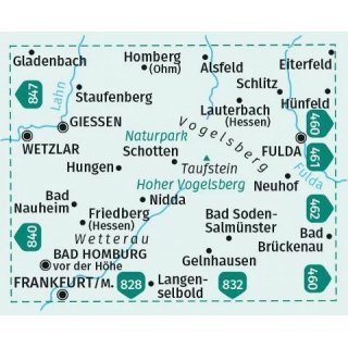 WK  846 Vogelsberg, Nrdliche Wetterau 1:50.000