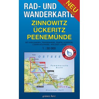 Zinnowitz, &Uuml;ckeritz, Peenem&uuml;nde 1:30.000
