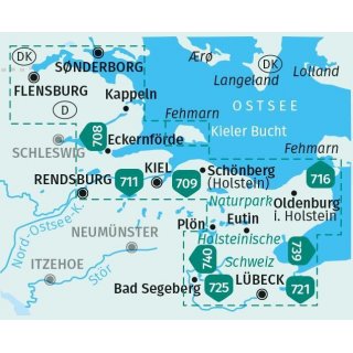 WK  724 Ostseekste von Lbeck bis Dnemark 1:50.000
