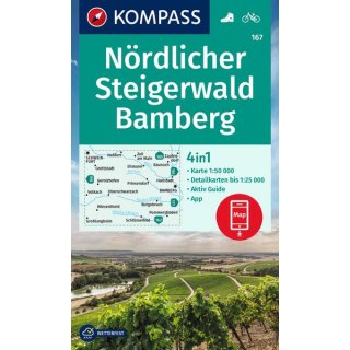 WK  167 Nördlicher Steigerwald, Bamberg 1:50 000