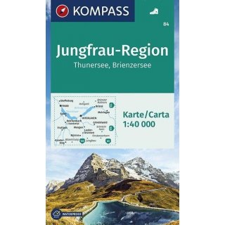 WK   84 Jungfrau-Region Thunerssee, Brienzersee 1:40.000