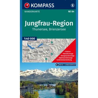 WK   84 Jungfrau-Region Thunerssee, Brienzersee 1:40.000