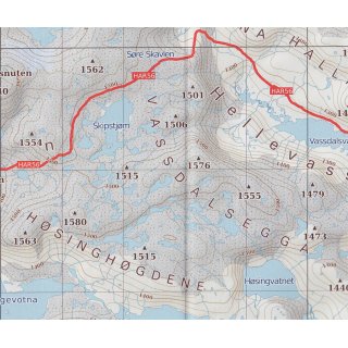 Hardangervidda West 1:50.000