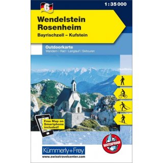 KuF Deutschland Outdoorkarte 06 Wendelstein - Rosenheim, Bayrischzell, Kufstein 1:35 000