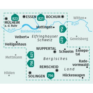 WK  493 Baldeneysee, Elfringhauser Schweiz, Wuppertal 1:25.000