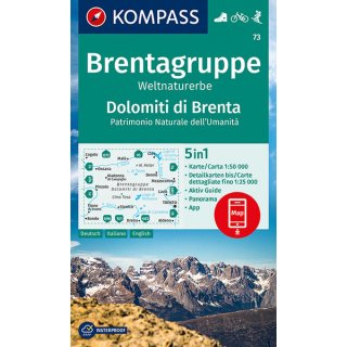 WK   73 Brentagruppe, Dolomiti di Brenta 1:25.000
