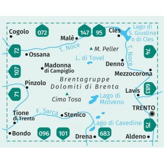 WK   73 Brentagruppe, Dolomiti di Brenta 1:25.000