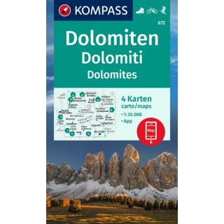 WK  672 Dolomiten - Dolomites - Dolomiti 1:35.000