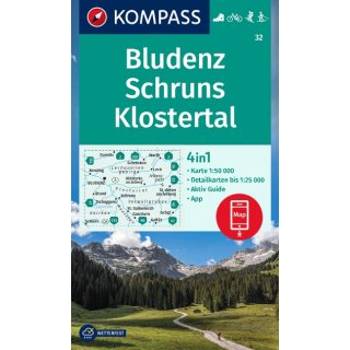 WK   32 Bludenz, Schruns, Klostertal 1:50.000