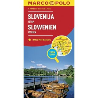 Slowenien, Istrien Länderkarte 1:300 000