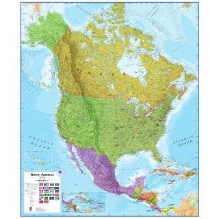 Nordamerika Wandkarte