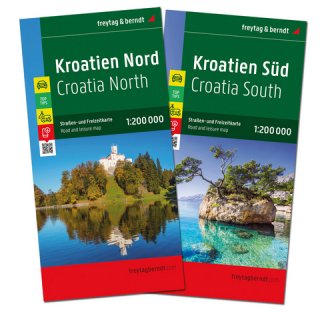 Kroatien Nord und Süd, Autokarten Set
