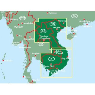 Vietnam - Laos - Kambodscha 1:900.000