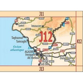 J 12 Agadir, Taghazout, Imouzzer 1: 120 000