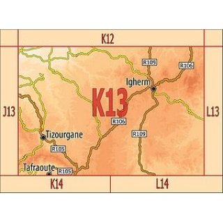 K13: Tafraoute-Nord &bull; Tizourgane &bull; Igherm &bull; 1:120.000